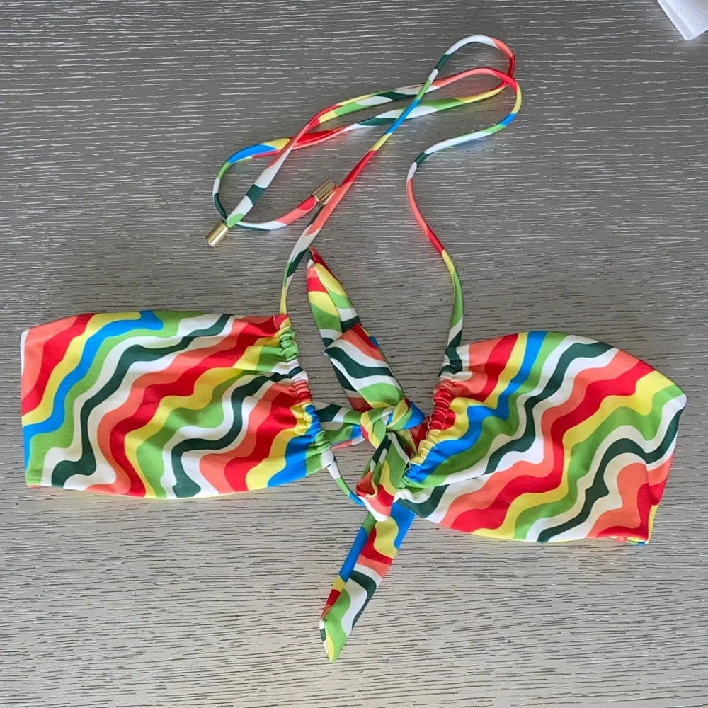 Monday Swimwear Multicolor Wave Bikini Top